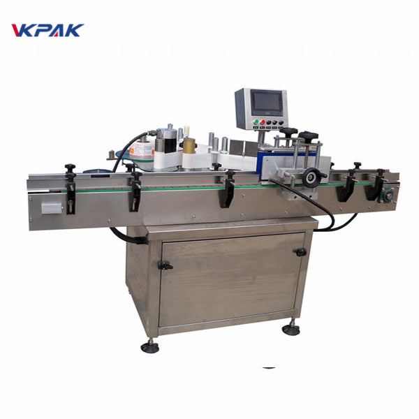 SUS304伺服电机自动圆瓶贴标机PLC控制